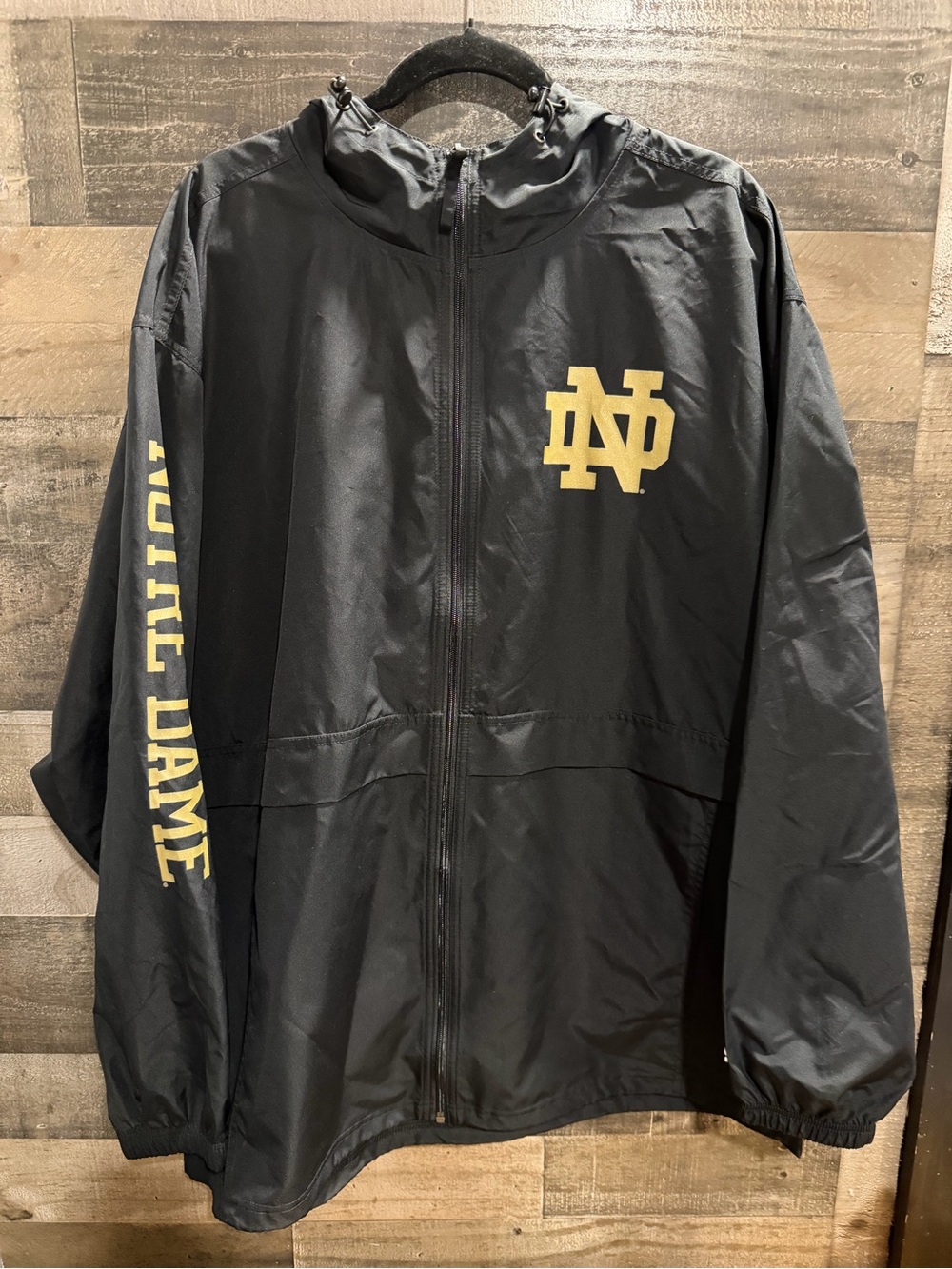 Champion Men’s Black and Gold Notre Dame Rain Jacket